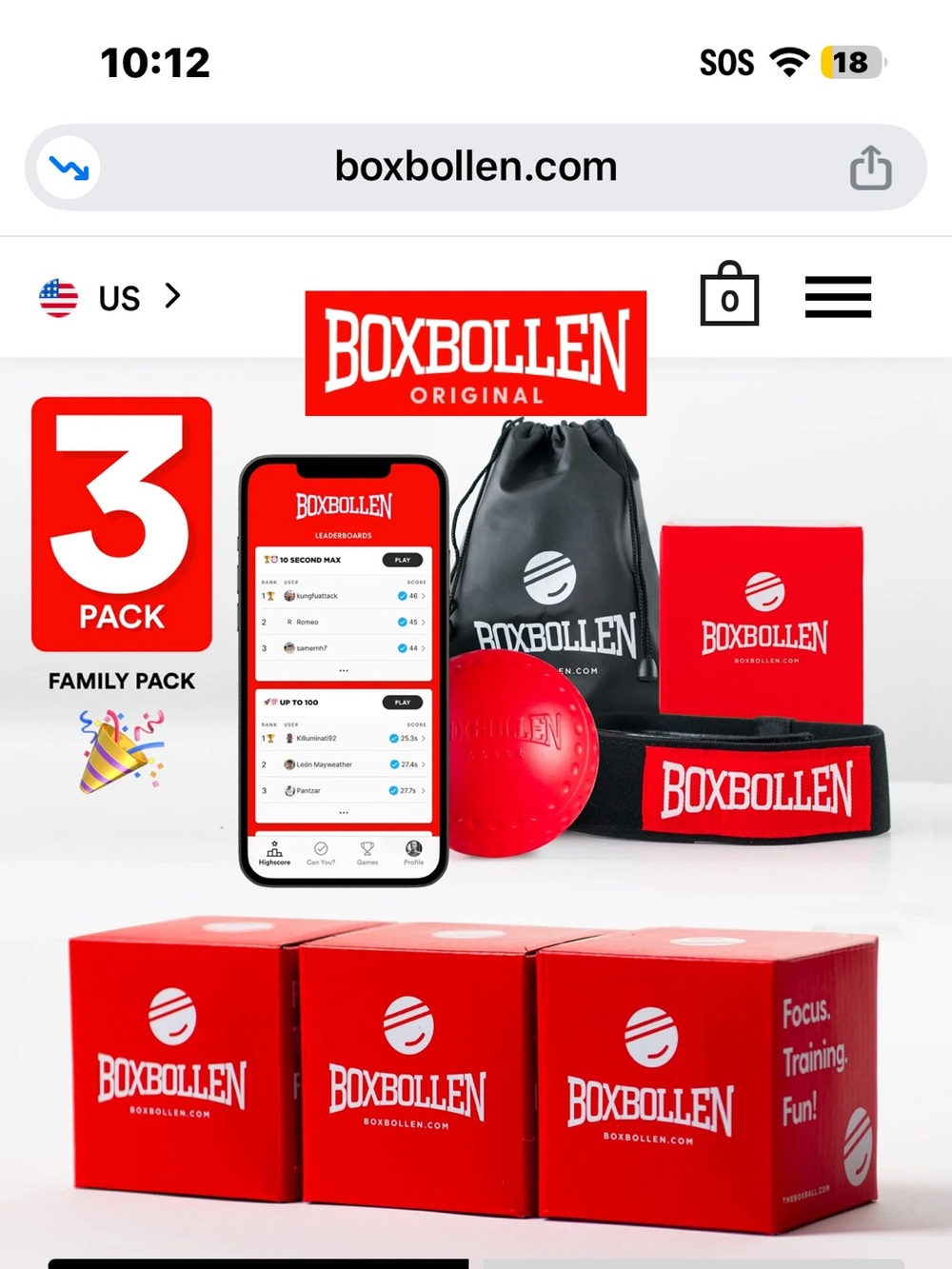 bolle Red VR Training Ball 3-Pack with App Access